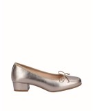 Bronze leather ballerina shoe