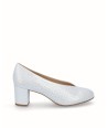 White removable plant fantasy leather shoe