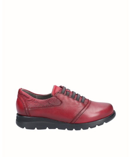 Zapato piel rojo con elastico