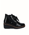 Black embossed leather...