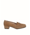 Camel suede moccasin...