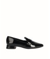 Black patent leather low...