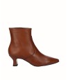 Smooth leather heeled ankle...