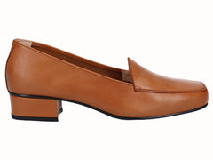 Zapato Tacon Mocasin Piel Cuero