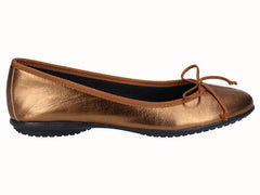 Zapato Bailarina Francesita Piel Bronce