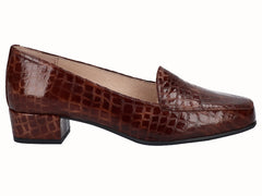 Zapato Tacón Mocasín Tabaco