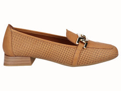 Zapato Mocasín Tacón Bajo Piel Cuero