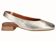 Zapato Salon Destalonado Piel Oro