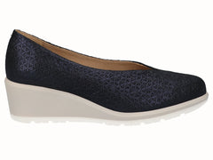 Zapato Salón Cuña Piel Beig Planta Extraible