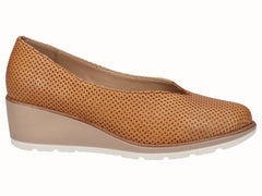 Zapato Salón Cuña Piel Cuero Planta Extraible