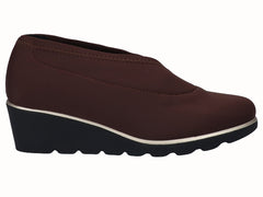 Zapato Cuña Licra Moka Plantilla Extraíble