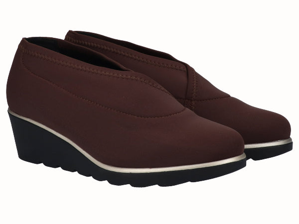Zapato Cuña Licra Moka Plantilla Extraíble