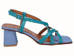 Sandalia Tacon Azul