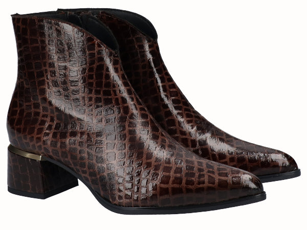 Botines Tacón  Dorado Moka