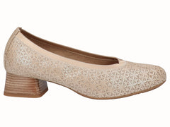 Zapato Tacón Planta Extraible Piel Beig