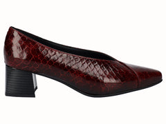 Zapato Tacón Mujer Piel Burdeos