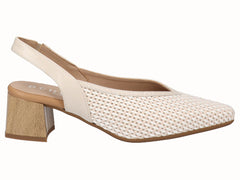 Zapato Tacón Destalonado Fantasía Beig